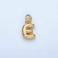 16K Gold Filled 10mm Initial Letter Chubby Balloon Mini Charm | A1591 - A1603: Letter B