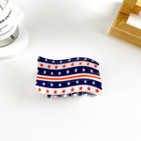 Independence Day US Flag Pattern Half Circle Hair Clip: A