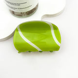 Sporty Tennis Racket Printed Hair Claw Clip: Tennis