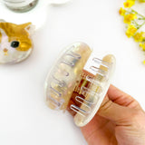Adorable 3D Cat Acetate Hair Claw Clip – Cute & Quirky Style: Yellow