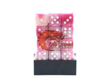 Old School 36ct 12mm D6 Dice Set: Vorpal - Pink & White