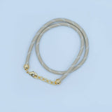 24K Gold Filled Red, Pink, Blue, Green, Beige, Teal Cord Chain Necklace | WA-3061 ~ WA-3066: Red