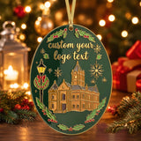 Custom Logo Ornaments - Personalized Zinc Alloy Holiday Gift: 3"