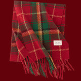 Retro Soft Wool Checkered Fringed Winter Scarf MK2BLW6W6NSW122: 4 Navy / 37*200cm