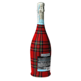 Red & Green Christmas Tartan Prosecco Bottle Wrap