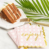 PREPPY PINK CANE COCKTAIL NAPKINS