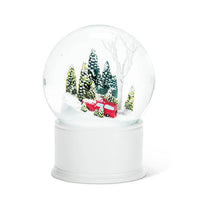 Car w/ Tree in Forest Snow Globe - 5"H