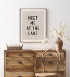 Meet Me At The Lake Canvas Poster, Hanging Wall Tarp Art 