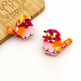 🐦 Mini Bird Cute & Whimsical Animal Acetate Hair Claw Clip: Pink
