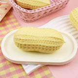 Large TPR Slow Rebounding Peanut Squeeze Toy: Yellow
