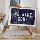 No Wake Zone Canvas Art Print Coastal Beach Wall Decor: 11x14