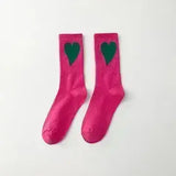 Women's Socks with Hearts: Coffee