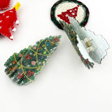 Shiny Christmas Tree Creative Print Hair Claw Clip: Green