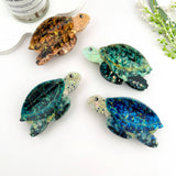 🐢 Stylish Sea Turtle Hair Claw – Trendy PVC Animal Clip: Blue