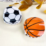 Ball Hair Clip Collection Basketball Football: WhiteBaseball