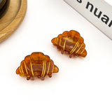 Mini Croissant Hair Claw Clip, Acetate Food-Themed Hair Clip: Mini Clip