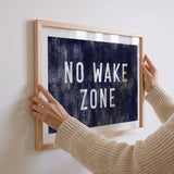 No Wake Zone Canvas Art Print Coastal Beach Wall Decor: 11x14
