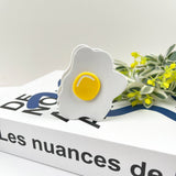 Fried Egg Hair Clip, Acetate Claw Clip