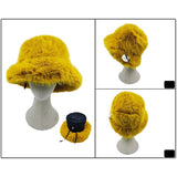 Fuzzy Faux Fur Bucket Hat
: Blue