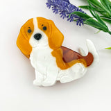 Playful Dachshund & Beagle Acetate Dog Hair Claw Clip: A
