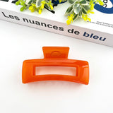 4.13'' Rectangular Hair Clip,Classic Claw Clip: Orange