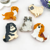 Playful Dachshund & Beagle Acetate Dog Hair Claw Clip: C