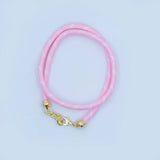 24K Gold Filled Red, Pink, Blue, Green, Beige, Teal Cord Chain Necklace | WA-3061 ~ WA-3066: Dark Blue