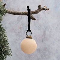 2" Alba Velvet Glass Hanging Bauble