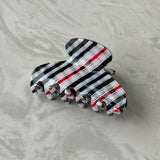 Vintage Plaid Pattern Medium Acetate Hair Clip MK2PPM6W6HCP250: Beige Plaid