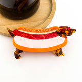 Creative Hot Dog Hair Claw Clip, Acetate Animal Hair Clip: Dachshund