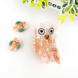 Owl Claw Clip, Large & Mini Hair Clip: Gray