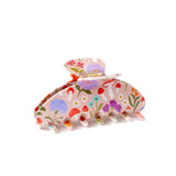Floral Claw Clip: Blue Trellis