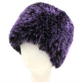 Elegant Plush Faux Fur Winter Hat: Blue