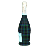 Blue & Green Christmas Tartan Prosecco Bottle Wrap