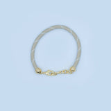 24K Gold Filled Red, Pink, Blue, Green, Beige, Teal Cord Chain Bracelet | WA-3055 ~ WA-3060: Red