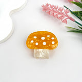 Mushroom Plant Acetate Hair Claw Clip: Red