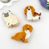 Playful Dachshund & Beagle Acetate Dog Hair Claw Clip: A