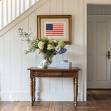 American Flag on Beige Art Print: 18x24
