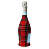 Red & Green Christmas Tartan Prosecco Bottle Wrap