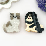 Playful Dachshund & Beagle Acetate Dog Hair Claw Clip: A