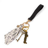 Floral Satin Keychain: Rainbow Garden