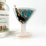 Martini Glass Cocktail Acrylic Hair Claw Clip: Cocktail