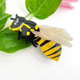 🐝 Queen Bee Elegance – Acetate Honeybee Claw Clip: Yellow