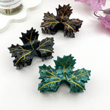 Maple Leaf Hair Claw Clips – Autumnal Nature Charm: DarkBrown