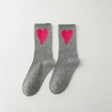 Women's Socks with Hearts: Coffee