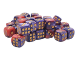 36ct 12mm D6 Dice Set: Vorpal - Red & Purple w/ Gold