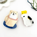 Adorable Playful Casual Dog Acetate Animal Hair Claw CliP: B