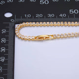 24K Gold Filled Clear CZ 7inch Bracelet | WA-2978