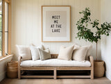 Meet Me At The Lake Canvas Poster, Hanging Wall Tarp Art 