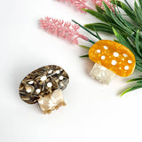 Mushroom Plant Acetate Hair Claw Clip: Red